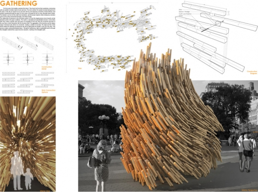 Exemple de conception paramétrique.  Source: http://www.bustler.net/index.php/article/sukkah_city_2010_winners_announced